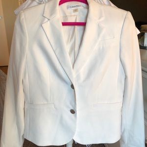 White 2 Button Blazer